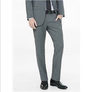 Modern Producer Stretch Wool Blend Gray Suit Pants